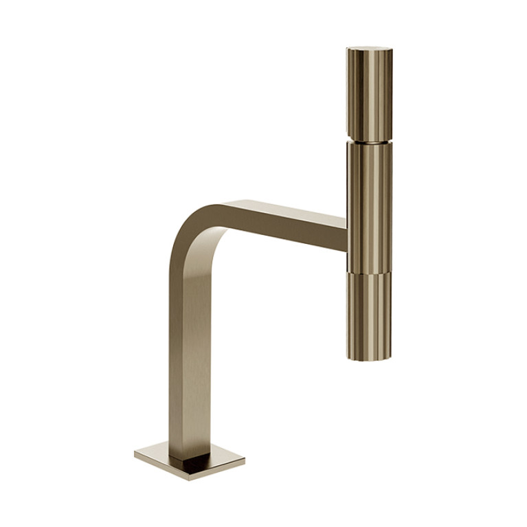 GESSI INCASTRI Смеситель для раковины  , излив 216 мм, без донного клапана, цвет: Brass Brushed PVD