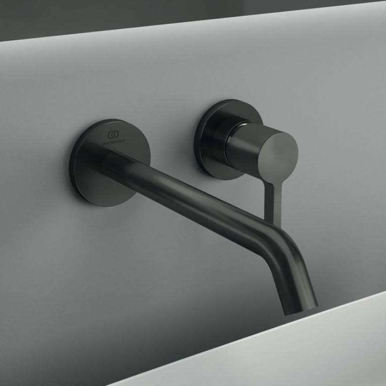 Ideal Standard Joy Смеситель для раковины, встраиваемый, излив: 22.5см, без комплектом №1 A1313NU, цвет: PVD Magnetic Grey