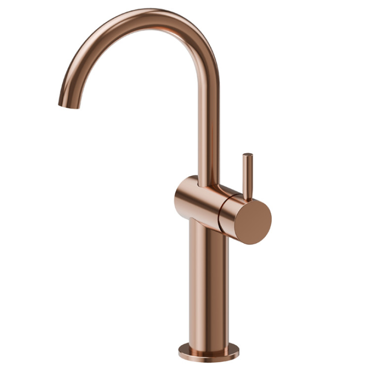 Newform Blink Смеситель для раковины без донного клапана,высокая версия, цвет:  PVD copper bronze