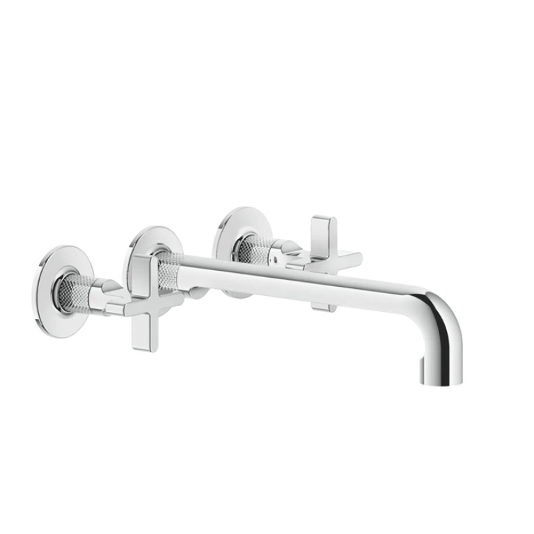 GESSI INCISO Встраиваемый смеситель для раковины на 3 отверстия с изливом 255-235мм (внешние части), цвет: хром