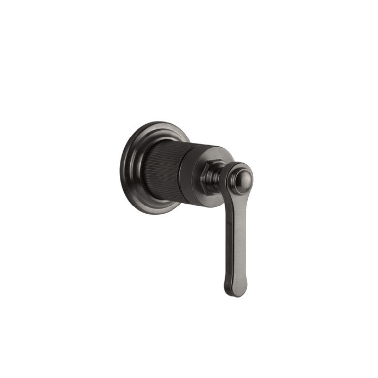 GESSI VENTI20 Смеситель встраиваемый, однорычажный, внешняя часть, цвет Black Metal Brushed PVD