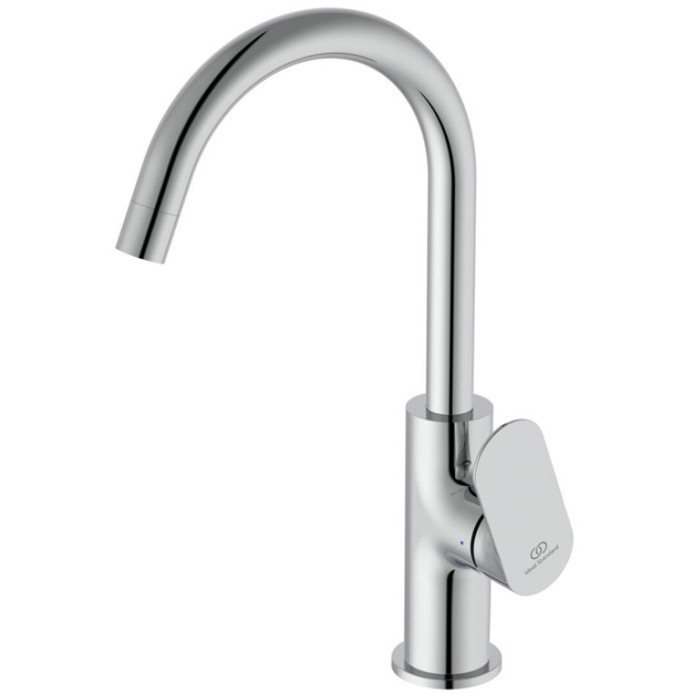 Ideal Standard Ceralife O Смеситель для раковины H215, с поворотным изливом, без донного клапана, цвет: хром