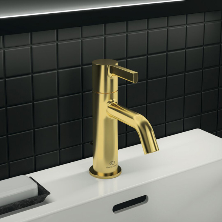 Ideal Standard Joy Смеситель для раковины, на 1 отв, с донным клапаном, цвет: PVD Brushed Gold