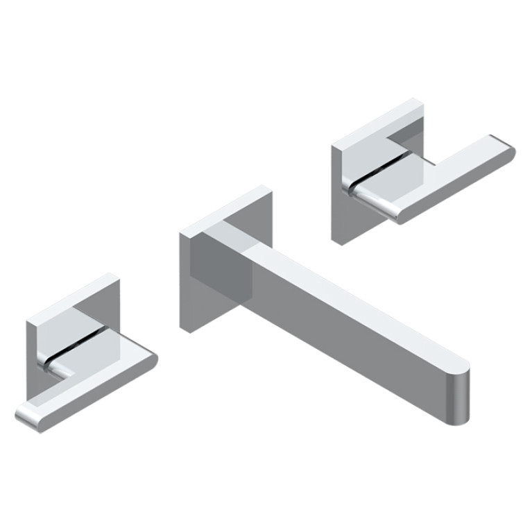 THG ICON-X METAL &Agrave; MANETTES Смеситель для раковины настенный, на 3 отверстия, внешняя часть, цвет хром