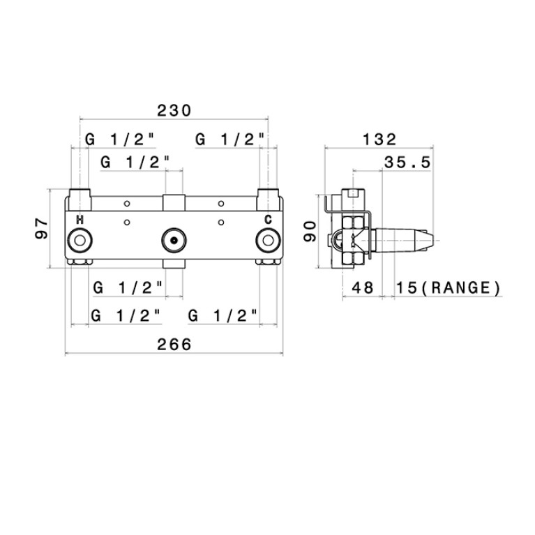 Newform Встраиваемая часть смесителя на 3 отв.