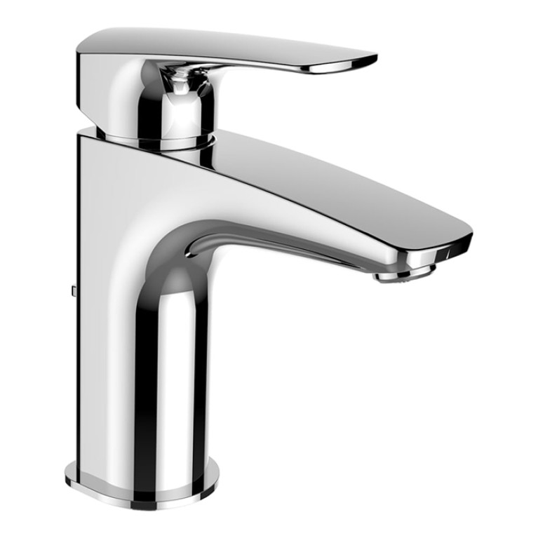 Laufen Laurin смеситель для раковины однорычажный, фиксированный излив 106 мм, Eco+, с донным клапаном, цвет хром