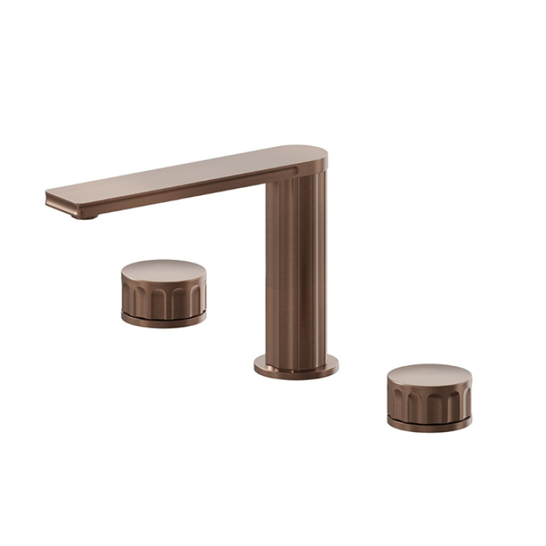 Newform Ionika bagno Смеситель для раковины на 3отв. без донного клапана, цвет: PVD brushed copper bronze