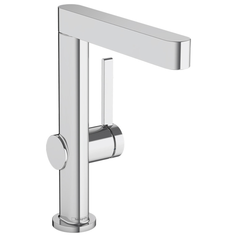 HANSGROHE FINORIS Смеситель для раковины на 1 отверстие, однорычажный, с поворотным изливом, с донным клапаном, цвет хром