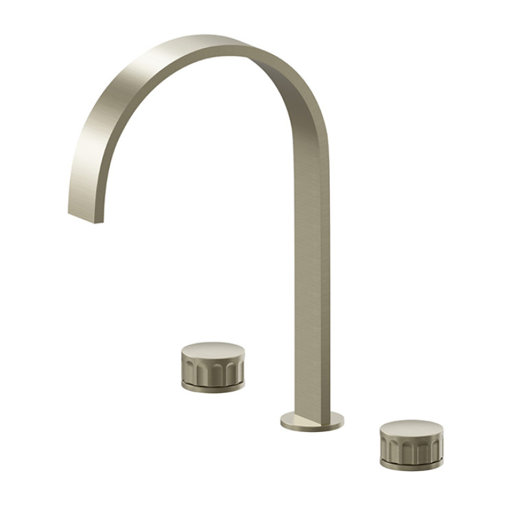 Newform Ionika bagno Смеситель для раковины на 3отв. без донного клапана, цвет: PVD brushed pale gold