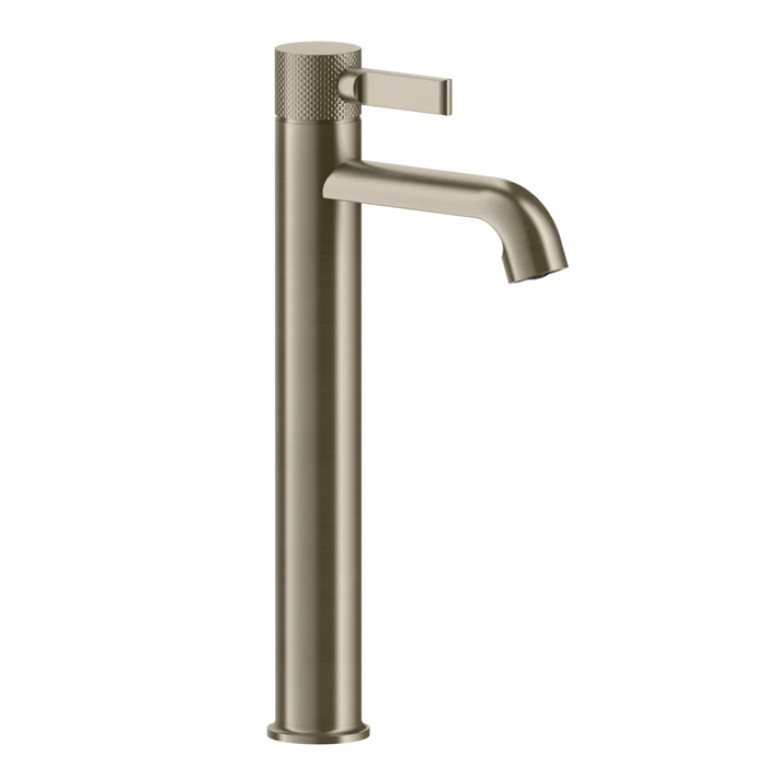 GESSI INCISO Смеситель для раковины на 1 отверстие, высокий h=337мм, с донным клапаном Цвет: finox