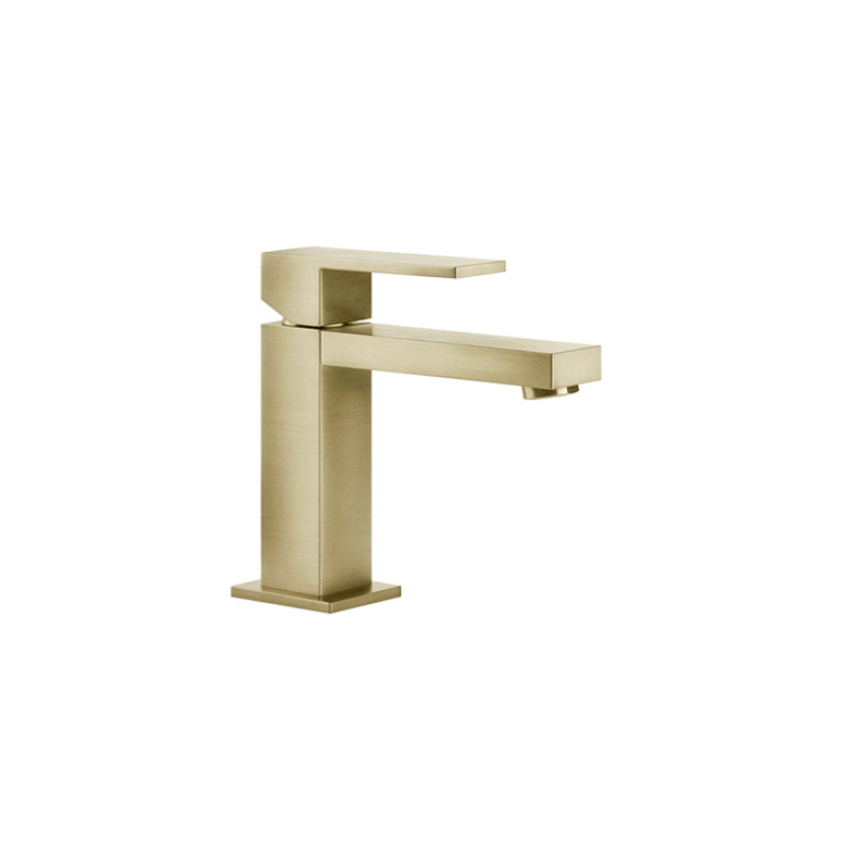 Gessi Rettangolo Смеситель для раковины на 1 отверстие, без донного клапана, цвет: Brass Br. PVD