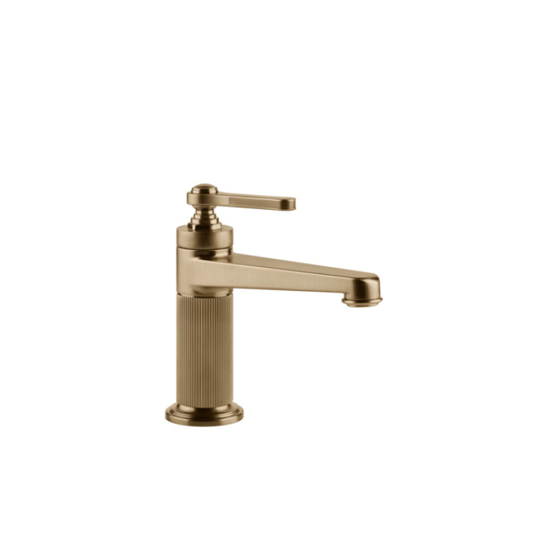 GESSI VENTI20 Смеситель для раковины на 1 отверстие, однорычажный, без донного клапана, цвет Warm Bronze Br. PVD