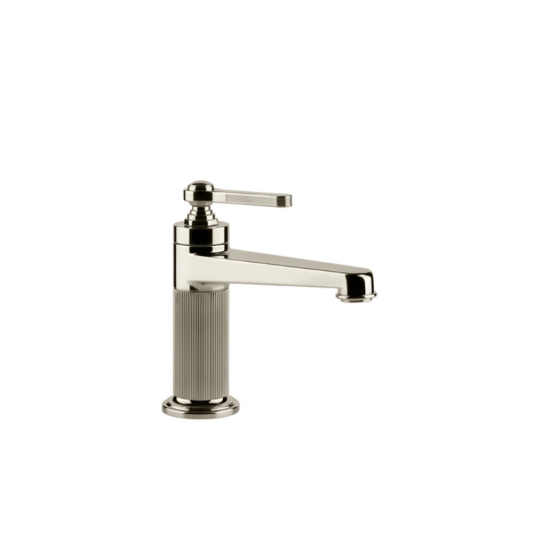 GESSI VENTI20 Смеситель для раковины на 1 отверстие, однорычажный, без донного клапана, цвет Nickel PVD