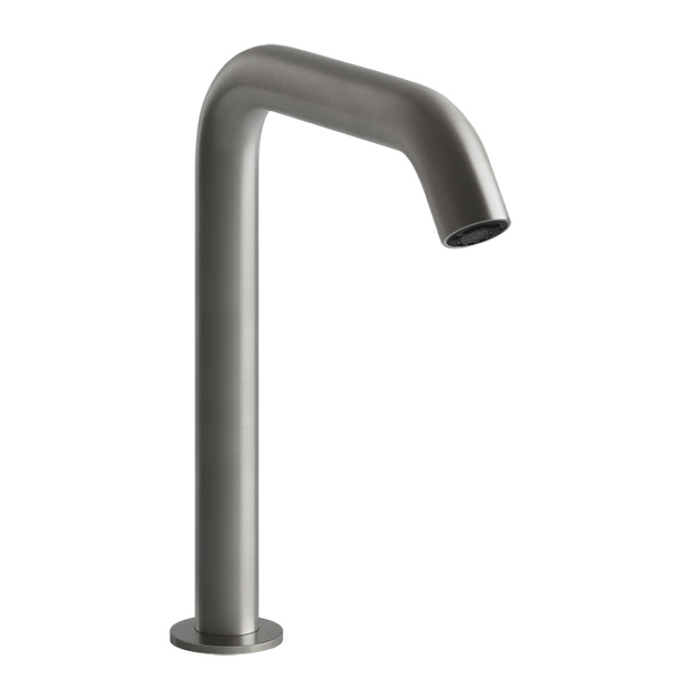GESSI 316 FLESSA Смеситель для раковины, электронный, с кран-фильтром для регулировки температ и напора воды, высота излива 230 мм, цвет Steel Brushed