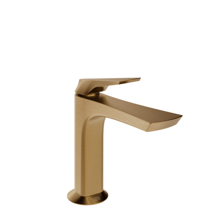 GESSI  VENTAGLIO Смеситель для раковины с донным клапаном StopGo и соединительными шлангами, цвет: Warm Bronze Br PVD