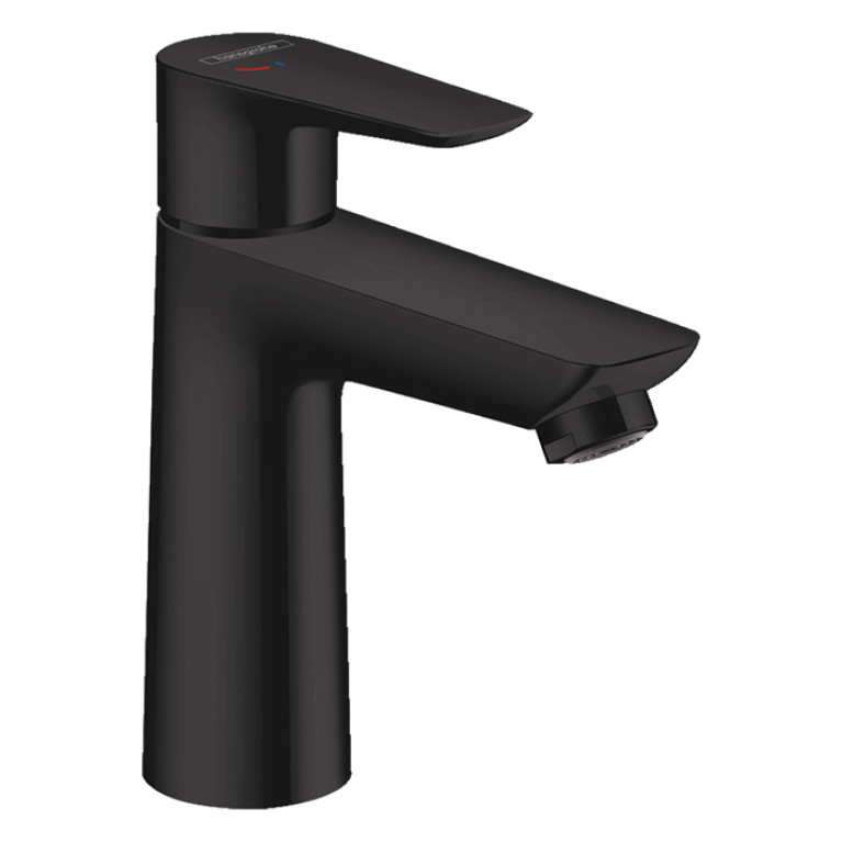 HANSGROHE TALIS E Смеситель для раковины на 1 отверстие, однорычажный, высота до излива 104 мм., цвет черный матовый