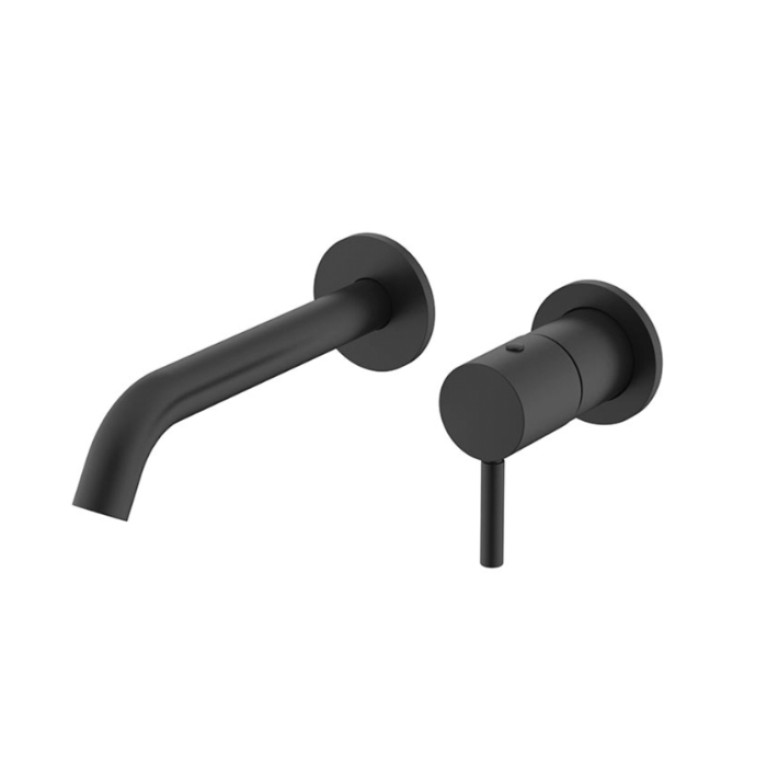 NEMO NM-2313MB Смеситель из стены для раковины с донным клапаном MATTE BLACK