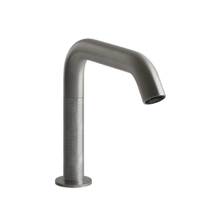GESSI 316 CESELLO Смеситель для раковины, электронный, с кран-фильтром для регулировки температур и напора воды, выс излива 150 мм, цвет Steel Brushed