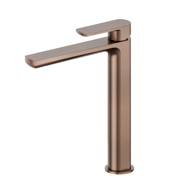 Newform Haka Смеситель для раковины без донного клапана, высокая версия, цвет: PVD brushed copper bronze