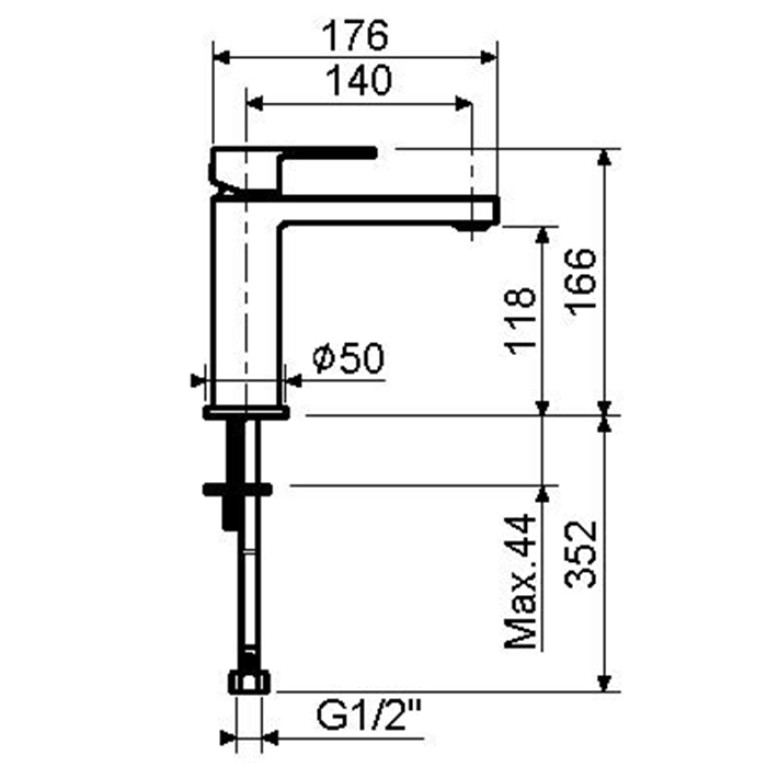 Plumberia Selection TAG Смеситель для раковины без д/к, черный матовый