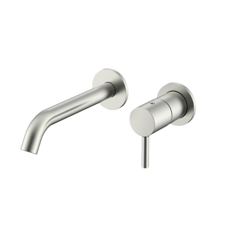 NEMO NM-2313BN Смеситель из стены для раковины с донным клапаном BRUSH NICKEL