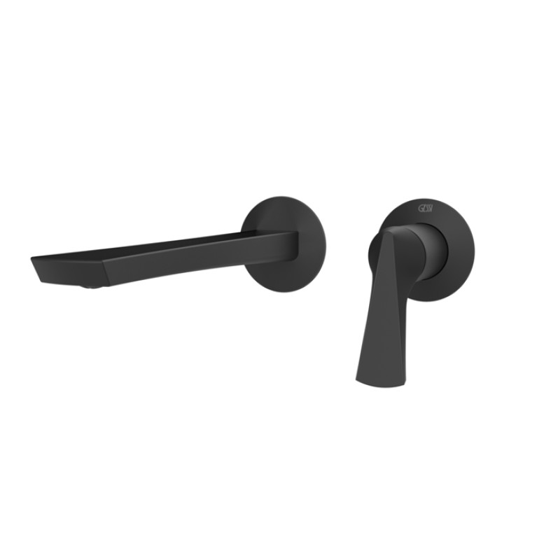 GESSI  VENTAGLIO Внешняя часть настенного смесителя для раковины, цвет: Matte Black