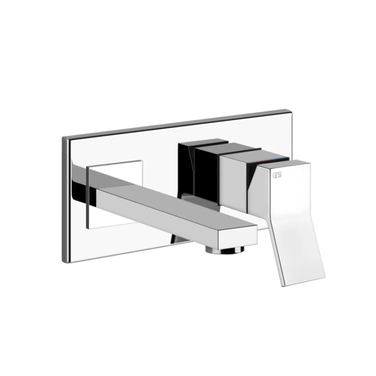 Gessi Rettangolo K Встраиваемый однорычажный смеситель для раковины с индивидуальной длиной излива (70-300мм)(внешние части), цвет: хром