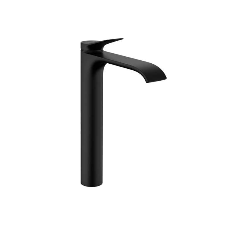 HANSGROHE VIVENIS Смеситель для раковины на 1 отверстие, однорычажный, высокий, цвет черный матовый