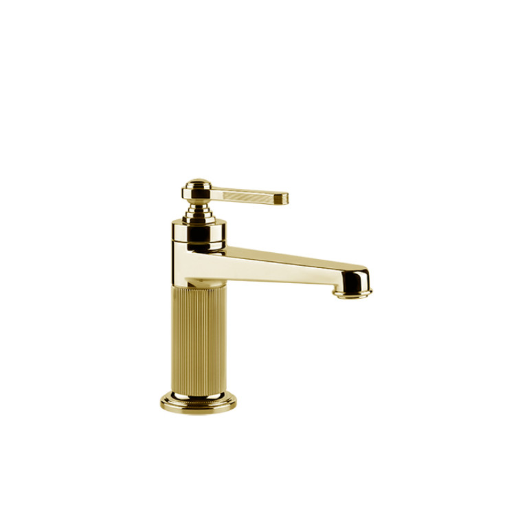 GESSI VENTI20 Смеситель для раковины на 1 отверстие, однорычажный, в комплекте с донным клапаном, цвет Gold PVD