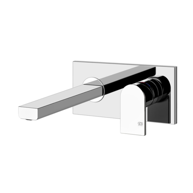 Gessi Emporio Via manzoni Bнешняя часть для настенного смесителя с коротким изливом, без донного клапана, цвет: Chrome