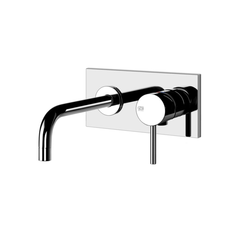 Gessi Emporio Via tortona Bнешняя часть для настенного смесителя с длинным изливом, без донного клапана, цвет: Chrome