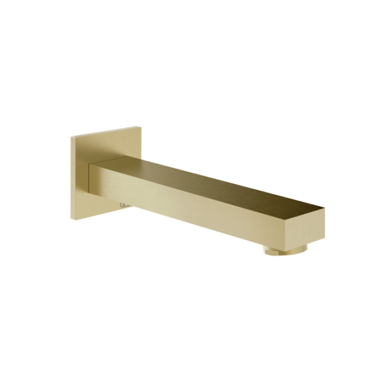 GESSI  INVERSO RIGATO Настенный излив для ванны, цвет: Brass Brushed PVD