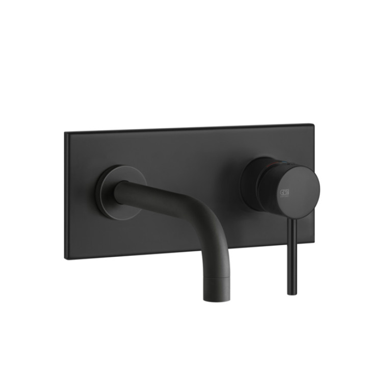 Gessi Emporio Via tortona Bнешняя часть для настенного смесителя с коротким изливом, без донного клапана, цвет: Black XL