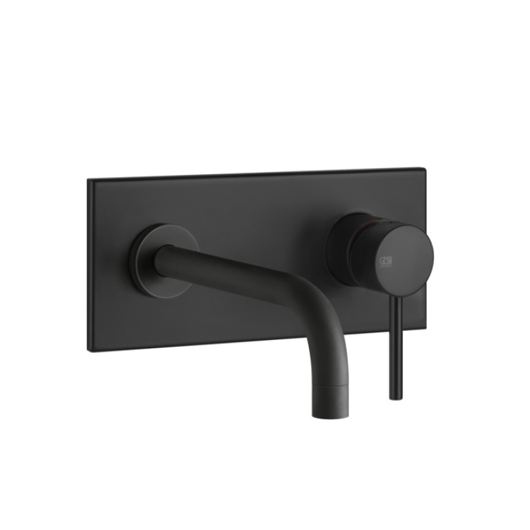 Gessi Emporio Via tortona Bнешняя часть для настенного смесителя с длинным изливом, без донного клапана, цвет: Black XL