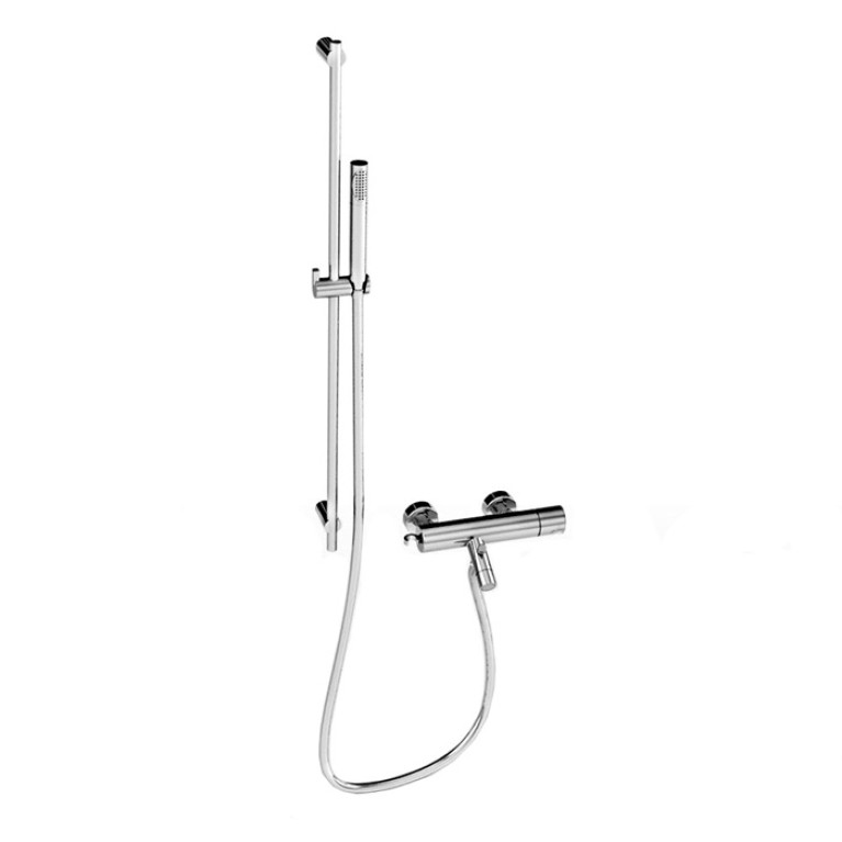 Stella Bamboo Смеситель для ванны 3267/302-6 со штангой и ручным душем, цвет: хром