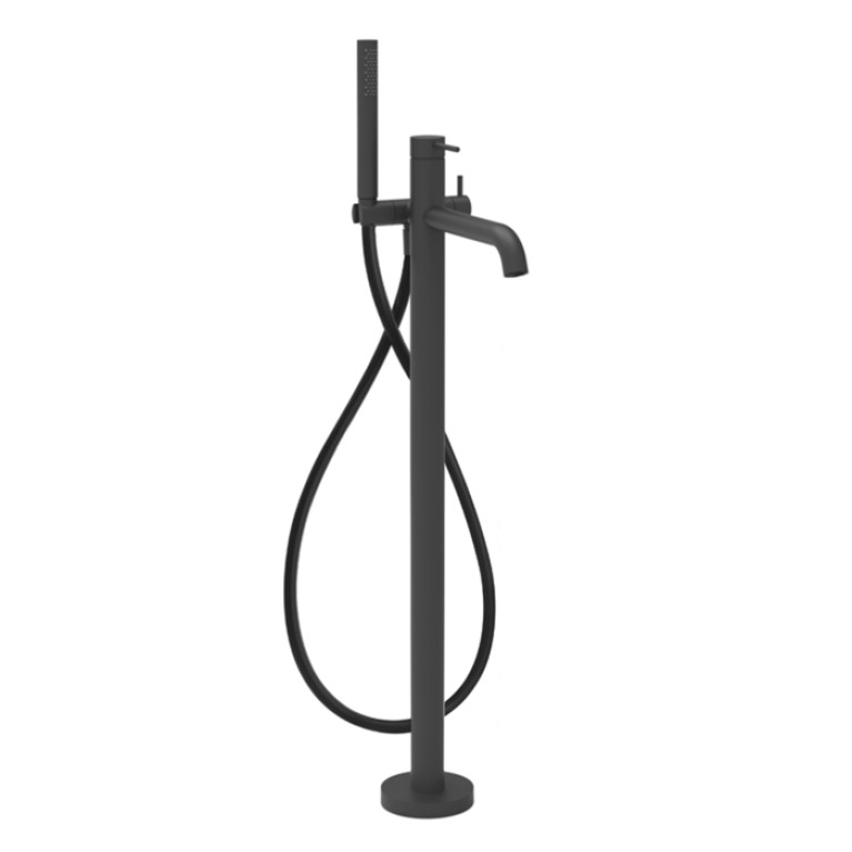 GESSI 316 Напольный смеситель для ванны с душевой лейкой (внешние части), цвет: Black XL