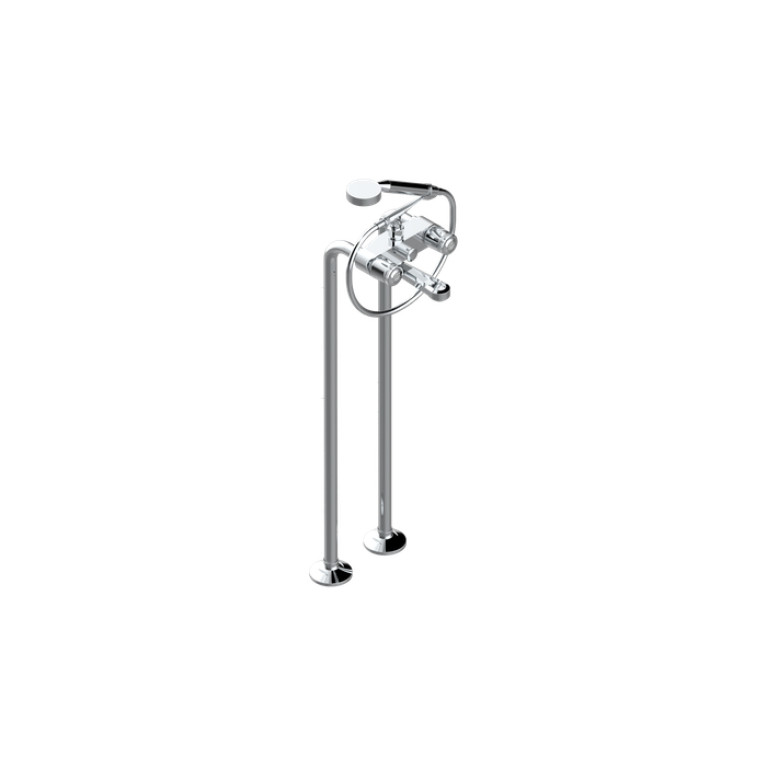 THG CORVAIR FIOR DI BOSCO Смеситель для ванны напольный, с ручным душем и шлангом 1500 мм., цвет хром