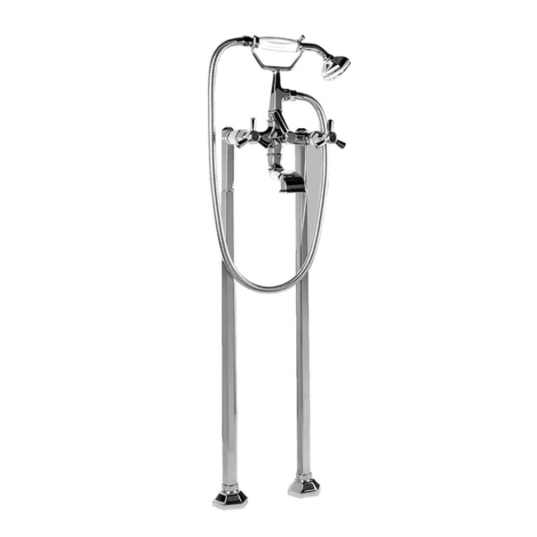 Stella Eccelsa Напольный смеситель для ванны 3274CL306 с ручным душем, цвет: хром