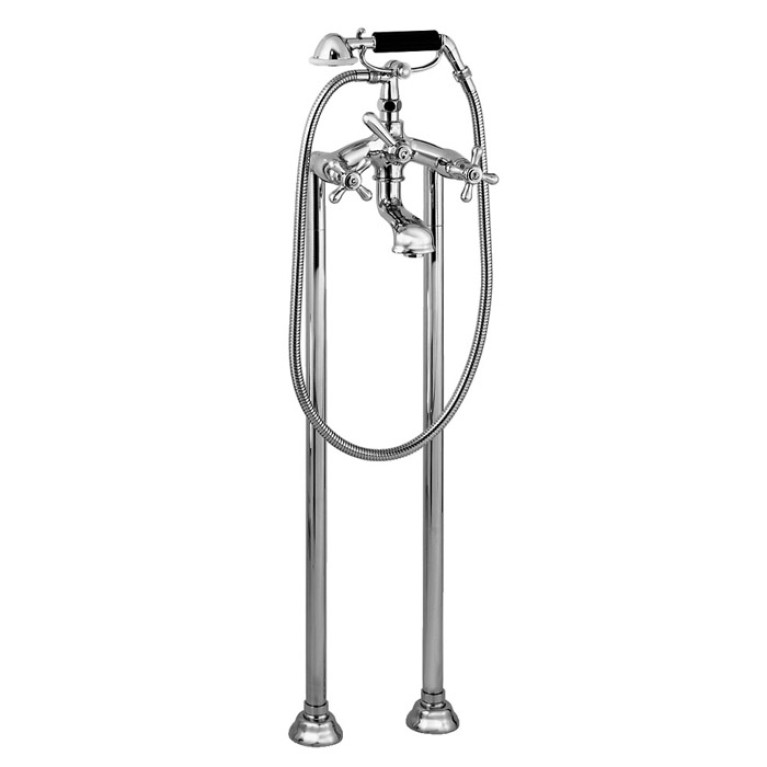 Stella Roma Напольный смеситель для ванны 3274CL306 с ручным душем, цвет: хром