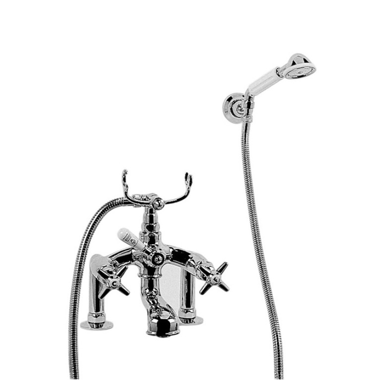 Stella Italica Смеситель на борт ванны на 2 отверстия 3274RG305/6 с ручным душем, цвет: хром