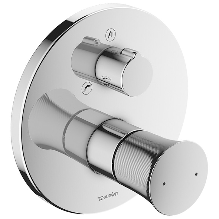 Duravit White Tulip Смеситель для ванны, на 2 источника, встраиваемый, с обр клапаном (внешние части) цвет: хром