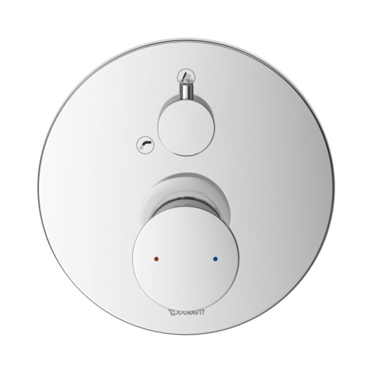 Duravit White Tulip Смеситель для ванны, на 2 источника, встраиваемый, с обр клапаном (внешние части) цвет: хром