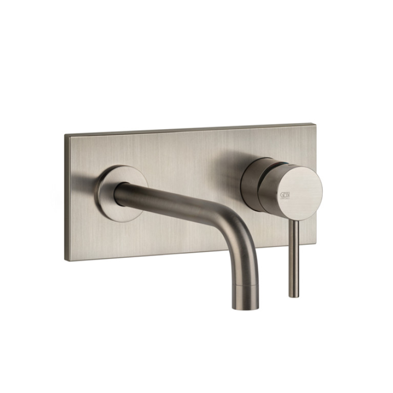 Gessi Emporio Via tortona Bнешняя часть для настенного смесителя с длинным изливом, без донного клапана, цвет: Finox Brushed Nickel