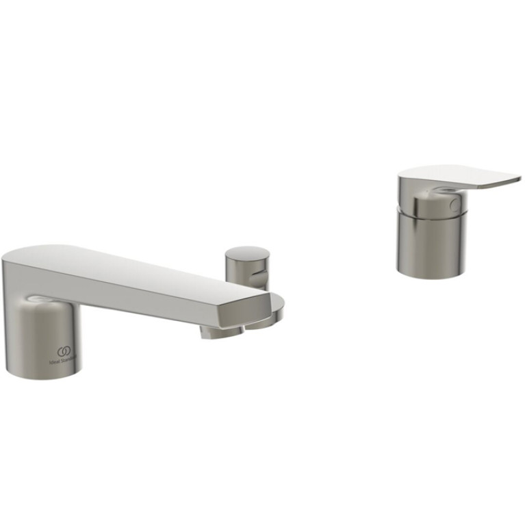 Ideal Standard La Dolce Vita Смеситель для ванны, на 4 отв, с ручным душем, цвет: PVD Silver Storm