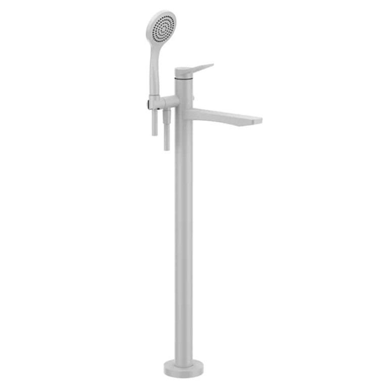 GESSI Rilievo Внешние части для напольного смесителя для ванны с душевой лейкой, цвет White CN