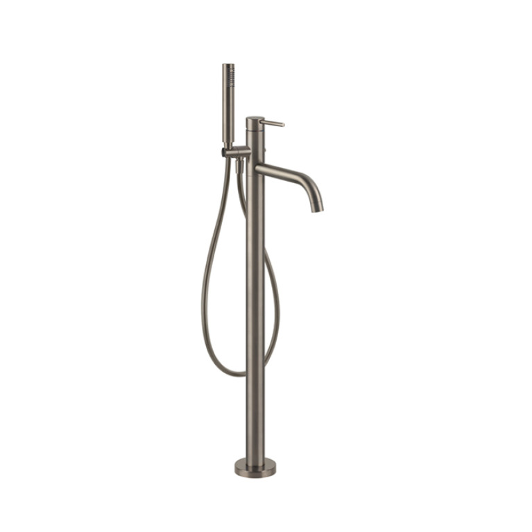 Gessi Emporio Via tortona Внешние части для напольного смесителя для ванны с душевой лейкой, цвет: Finox Brushed Nickel