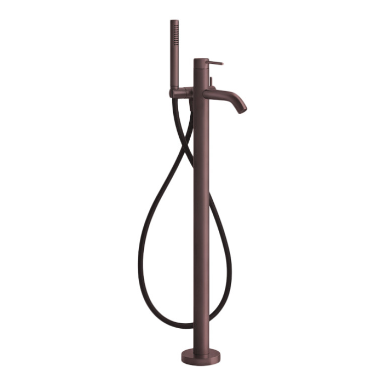 GESSI 316 Напольный смеситель для ванны с душевой лейкой (внешние части), цвет: brushed copper pvd