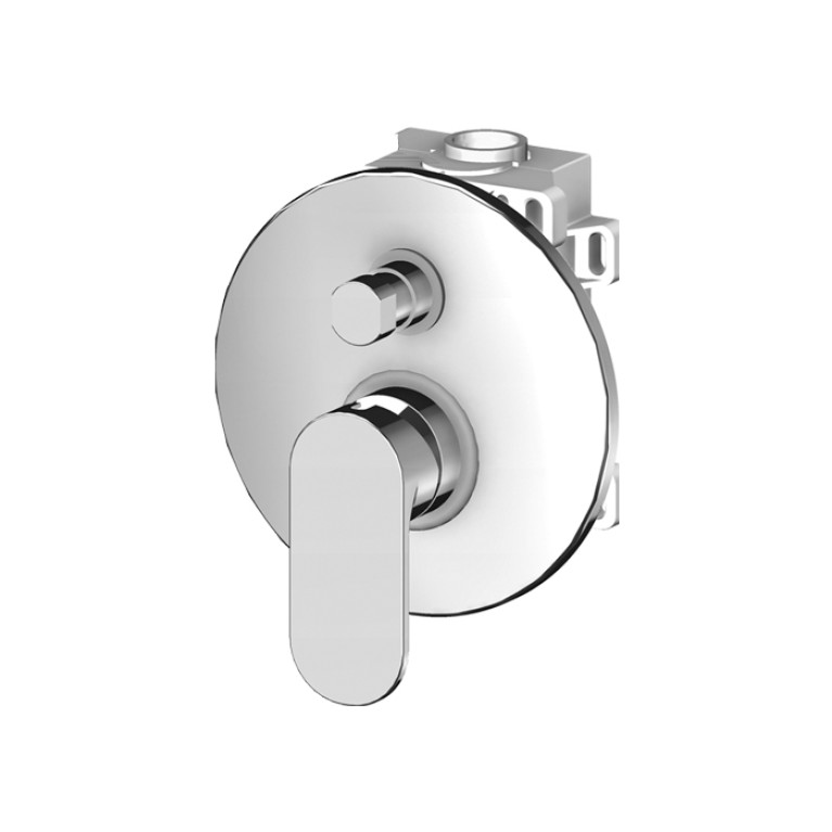 Gattoni H2Omix7000 Смеситель встроенный на 2 выхода с коробкой GBOX, цвет хром (Снято с пр-ва)
