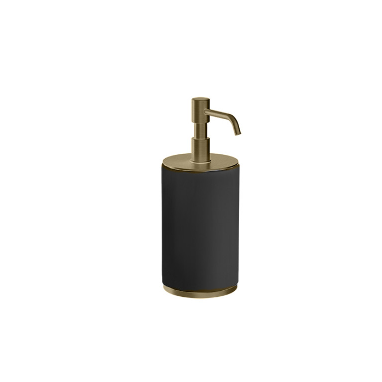 GESSI Tondo Дозатор для жидкого мыла настольный черный, цвет: Finox Brushed Nickel