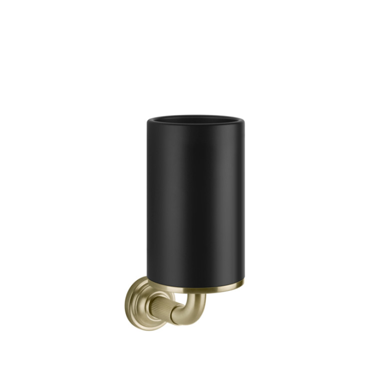 GESSI VENTI20 Стакан подвесной, цвет черный, фурнитура Brushed Brass PVD